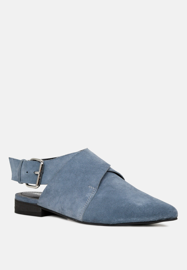 mariko leather mules with buckle closure#color_blue