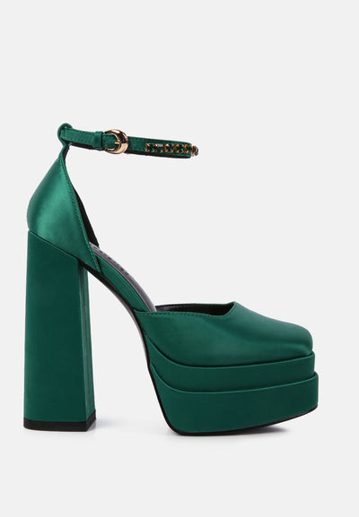 martini sky high platform sandals#color_green