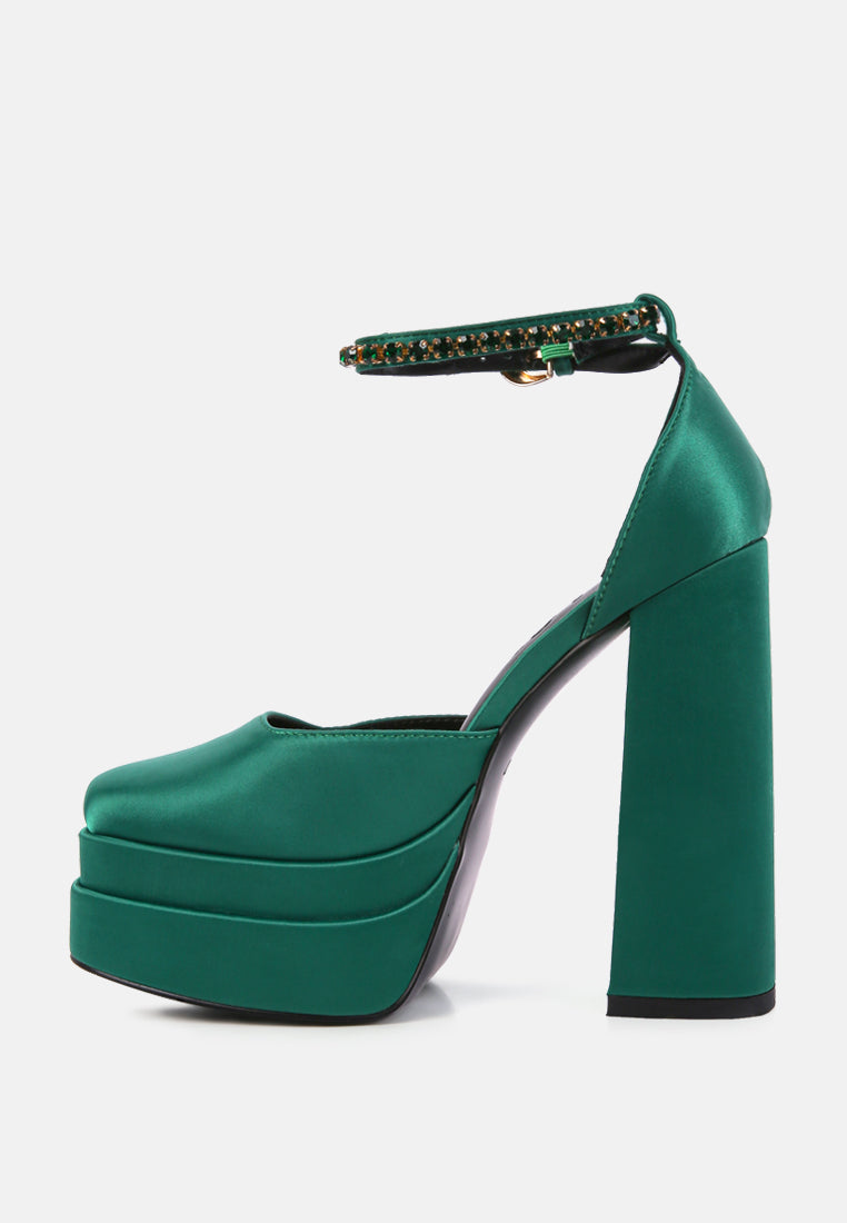 martini sky high platform sandals#color_green