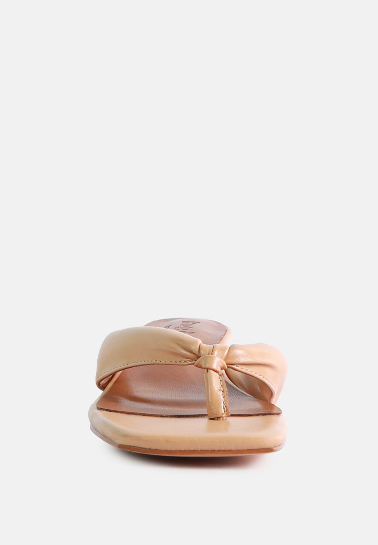memestar low heel thong sandals#color_latte