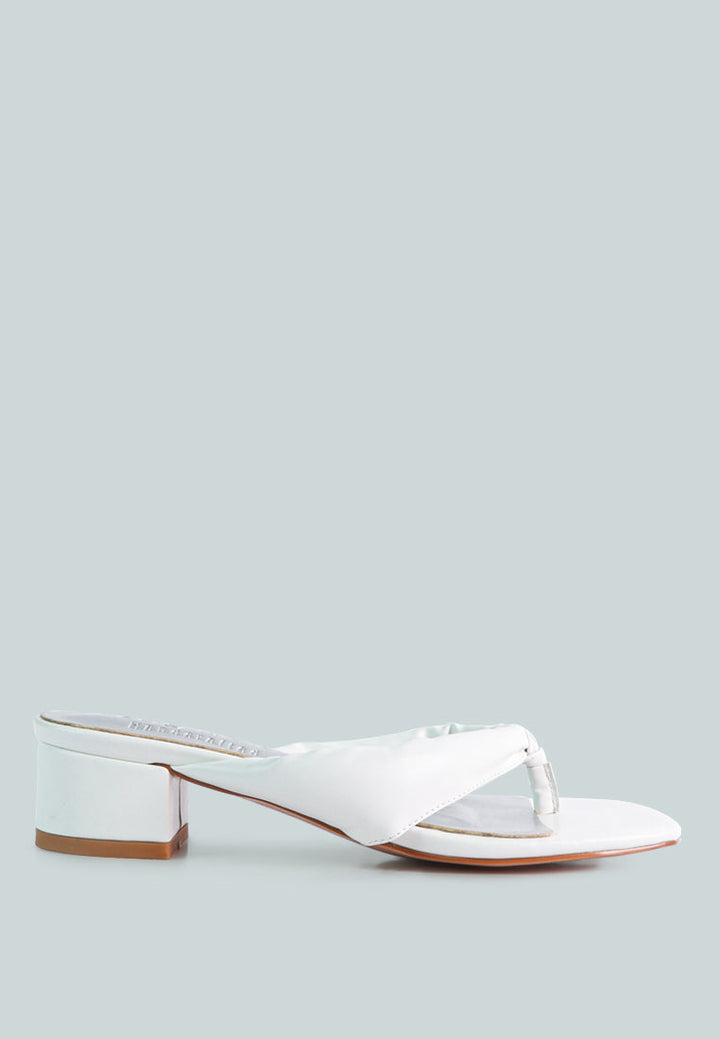 memestar low heel thong sandals#color_white