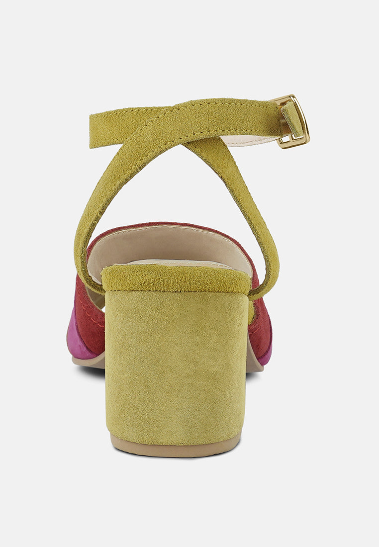 mon-beau fine suede block heeled sandal by ruw#color_multi