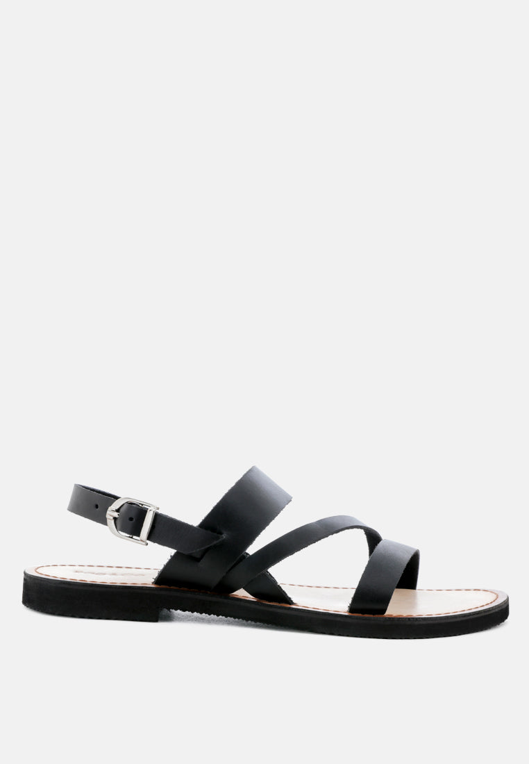 mona flat summer sandals#color_black