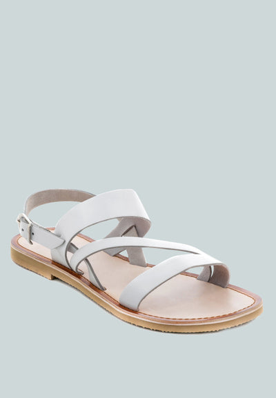 mona flat summer sandals#color_white