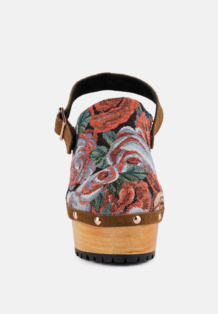 mural tapestry handcrafted clogs#color_floral