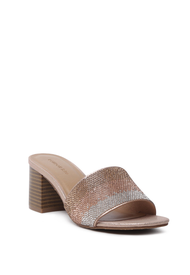 canisa metallic block heeled sandals#color_rose-gold