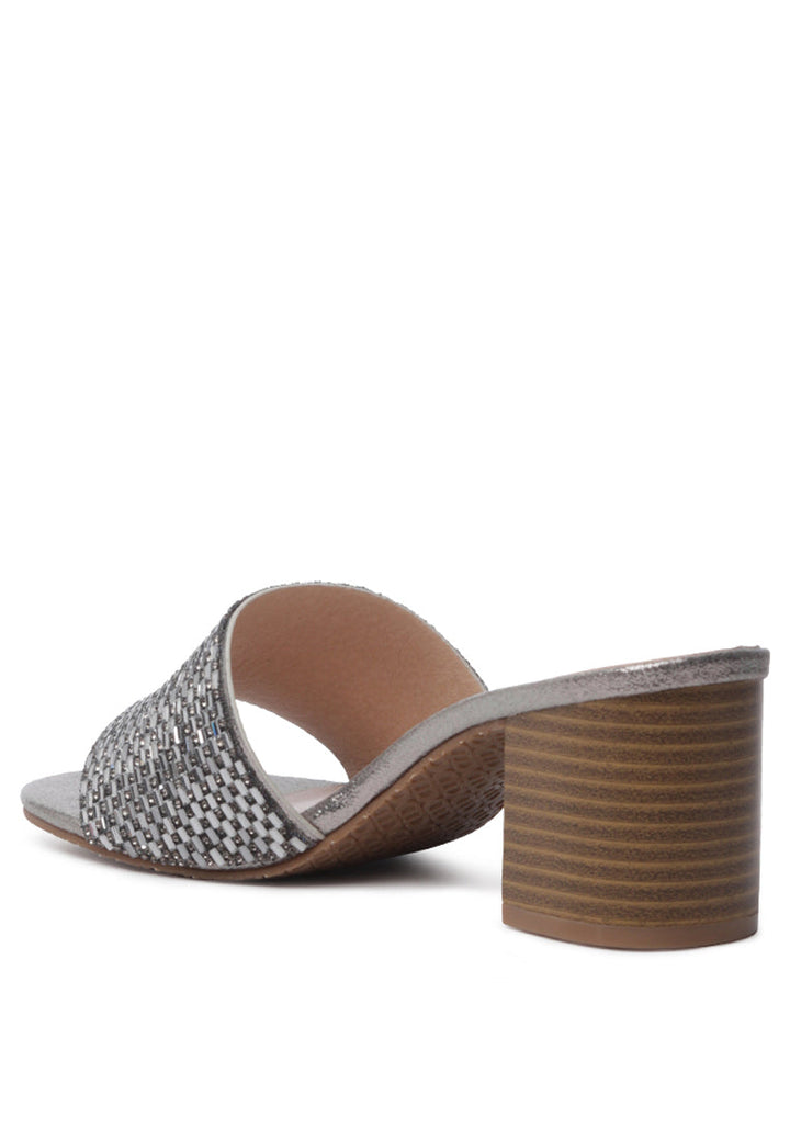 canisa metallic block heeled sandals#color_silver