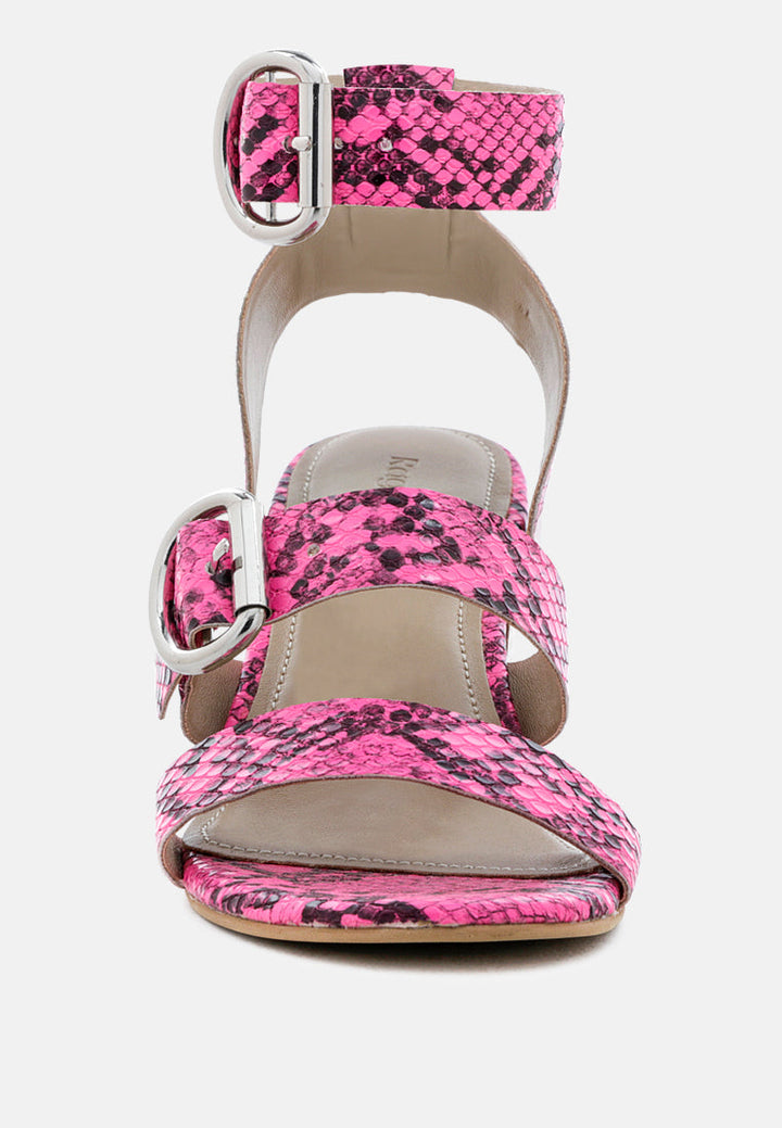 nella stacked heel leather sandal#color_fuchsia