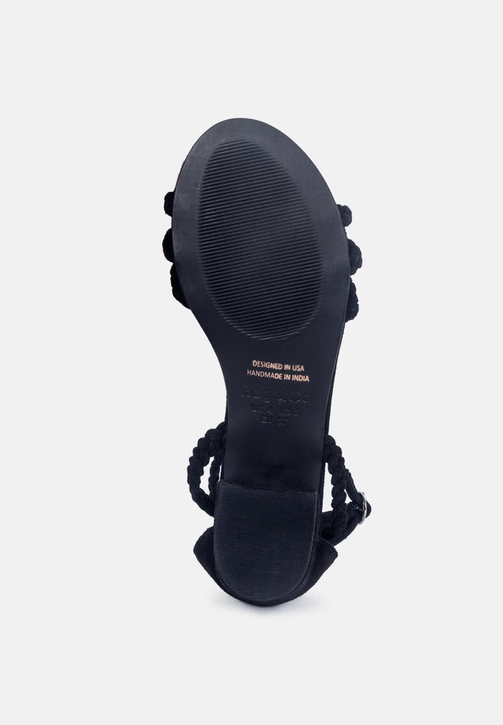 nicola braided leather block heel sandal#color_black