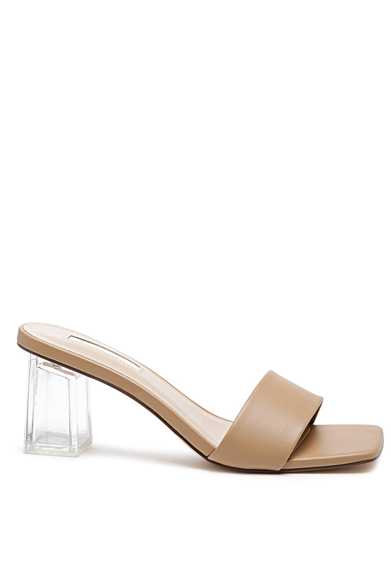 clear block heel sandals#color_nude