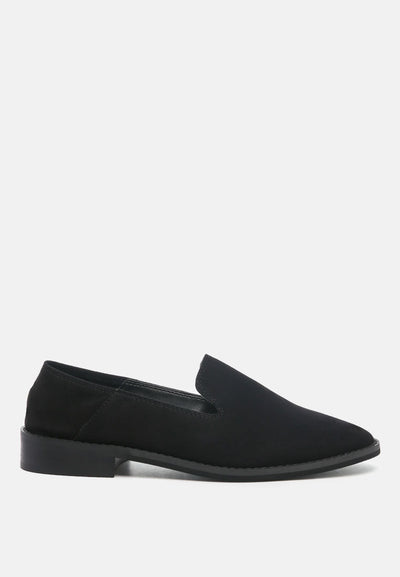 oliwia classic suede loafers#color_black