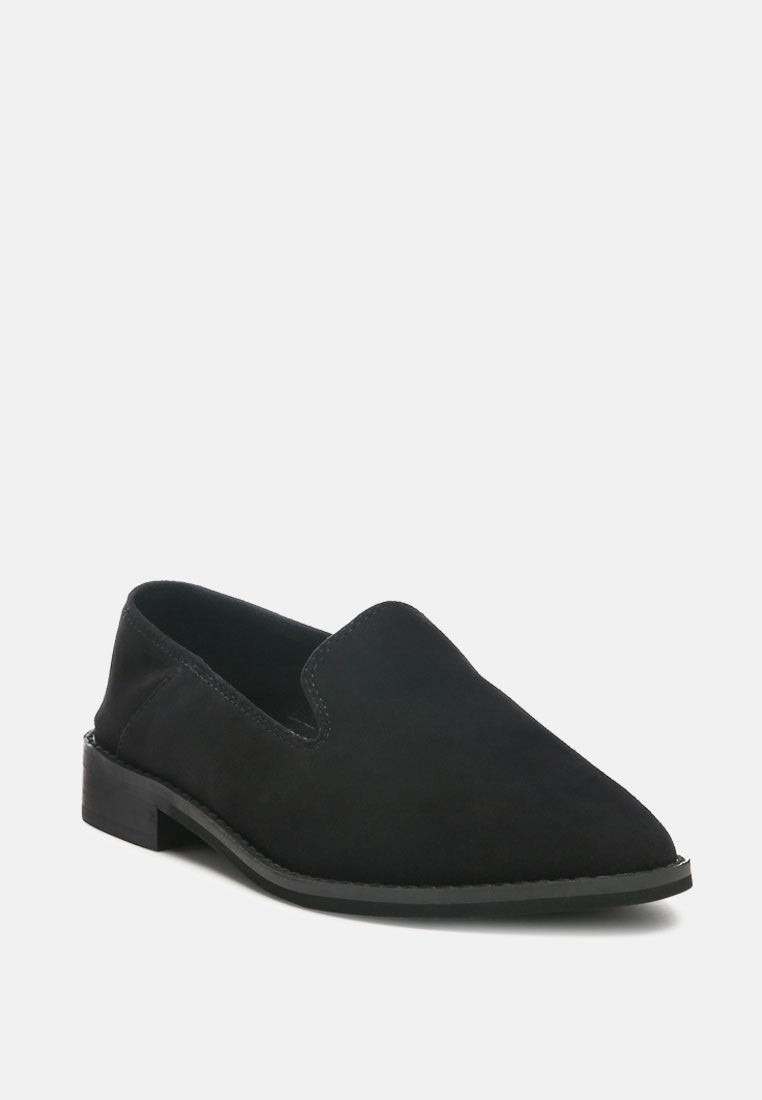 oliwia classic suede loafers#color_black