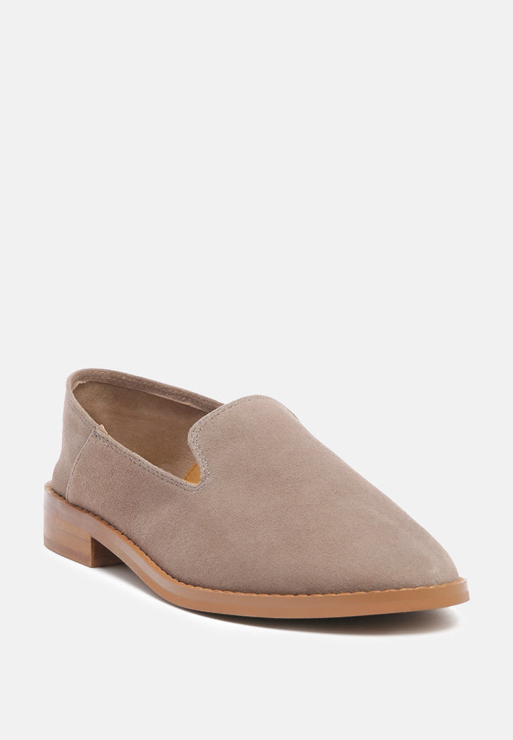 oliwia classic suede loafers by ruw#color_taupe
