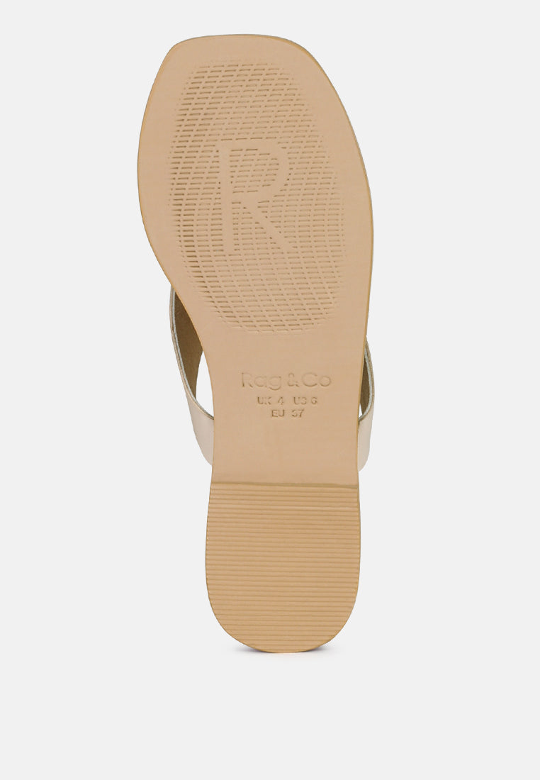 orofer soft leather luxury thong flats by ruw#color_latte