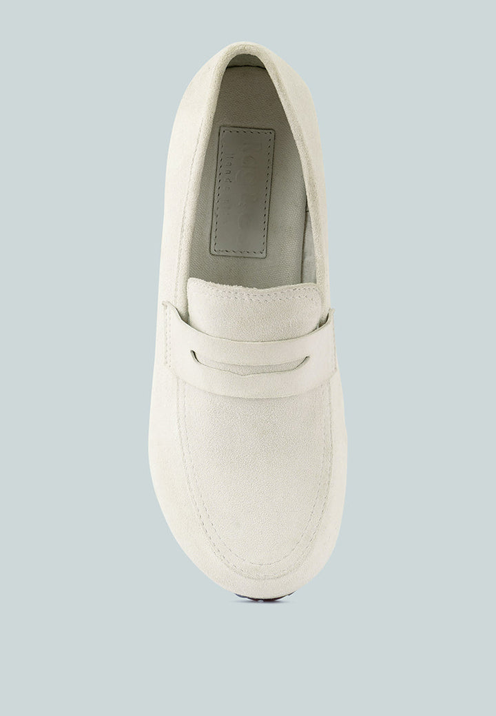 osage clogs loafers in fine suede#color_white