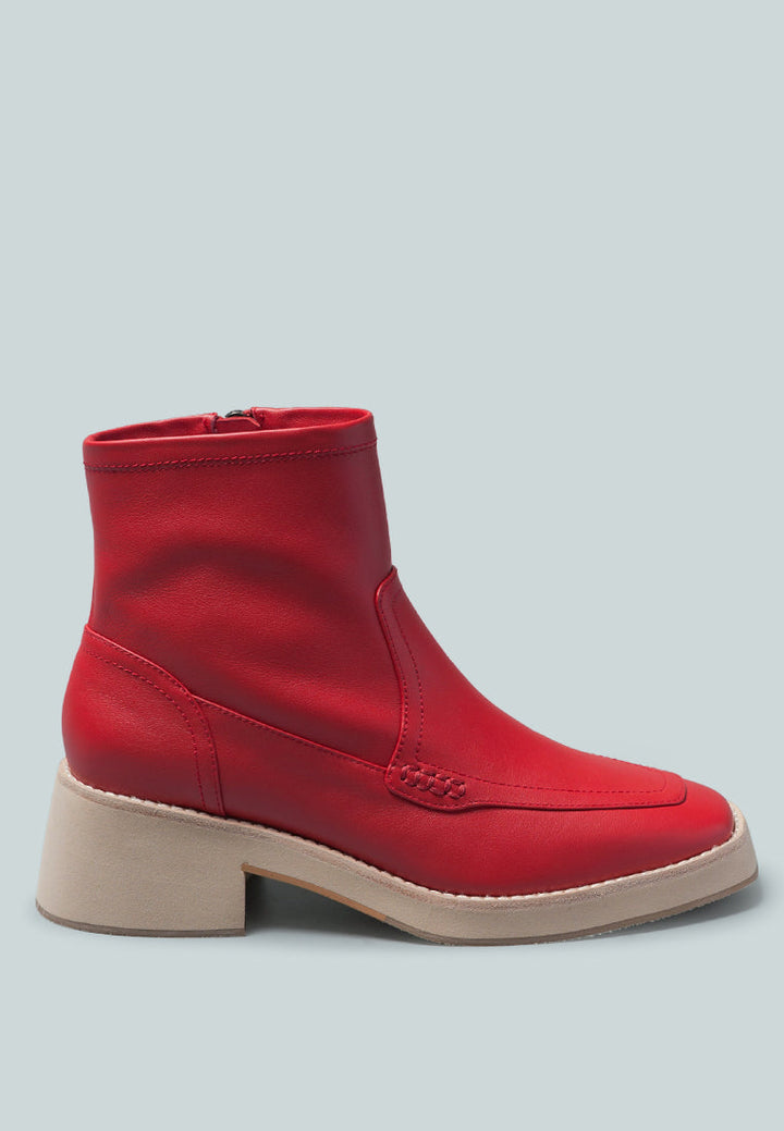 oxman zip-up ankle boot by ruw#color_red