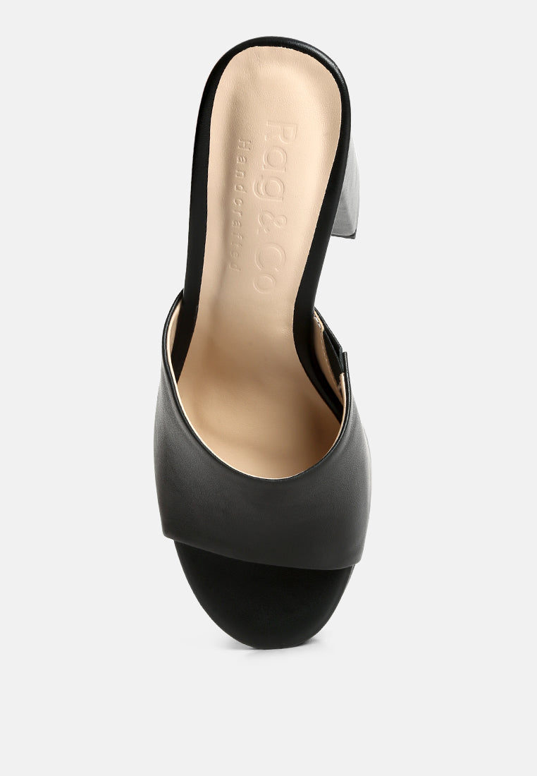 Open Toe High Block Heel Sandals#color_black