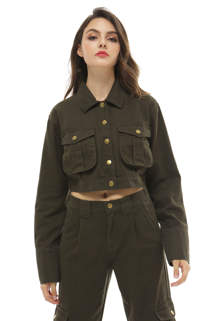 oversized crop jacket#color_army