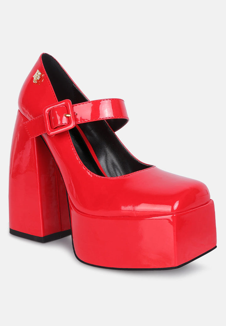 pablo statement high platform heel mary jane sandals by ruw#color_red