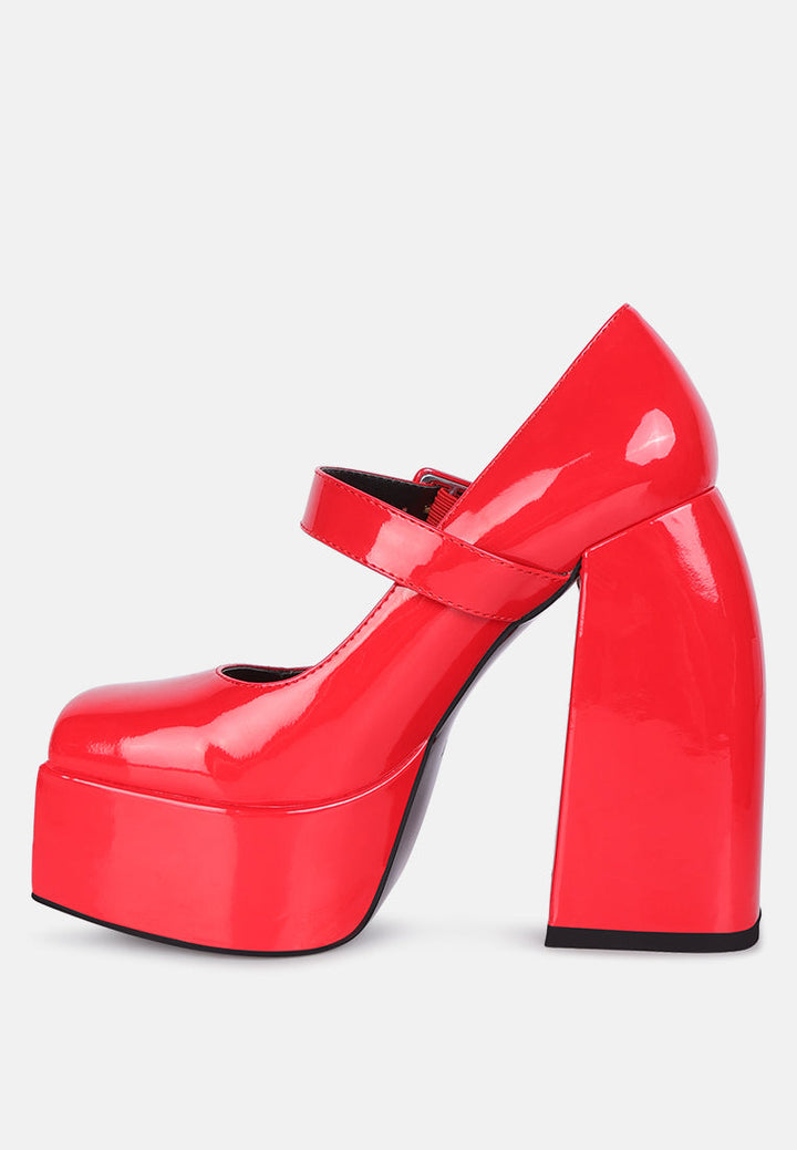 pablo statement high platform heel mary jane sandals#color_red