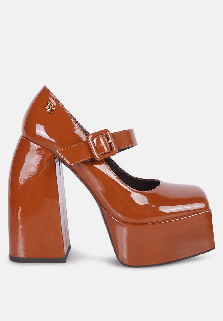 pablo statement high platform heel mary jane sandals by ruw#color_tan