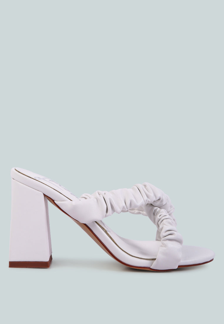 page 3 scrunchie strap block sandals by ruw#color_off-white