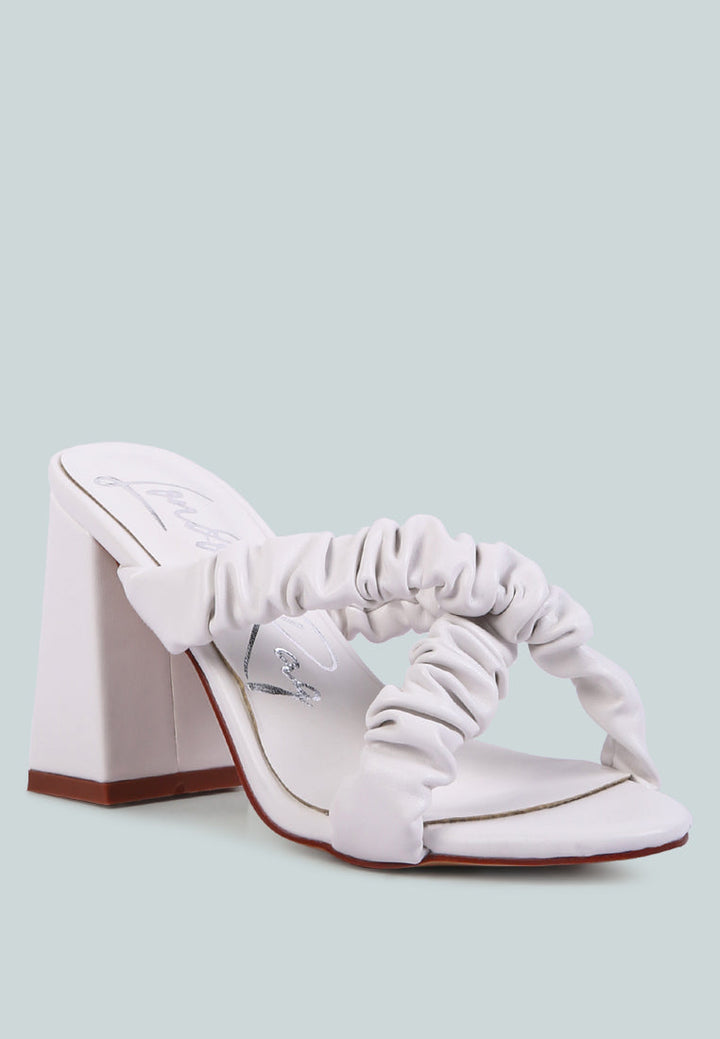 page 3 scrunchie strap block sandals by ruw#color_off-white