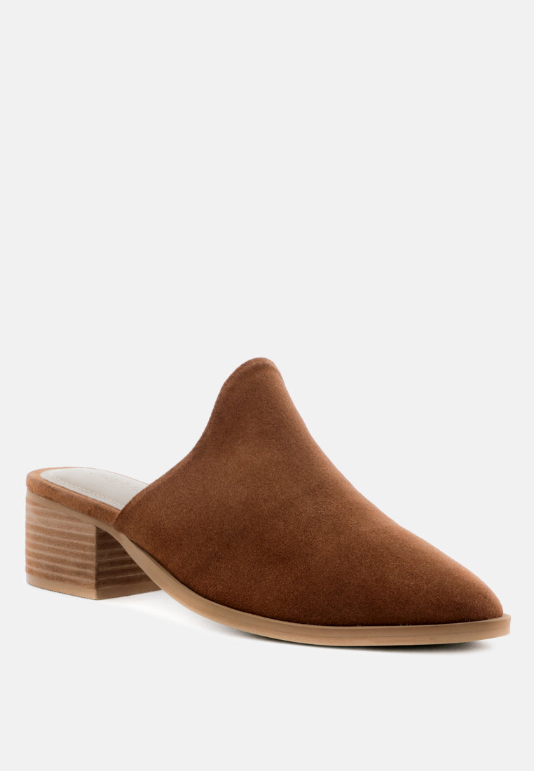palma natural stacked heel mules by ruw#color_tan