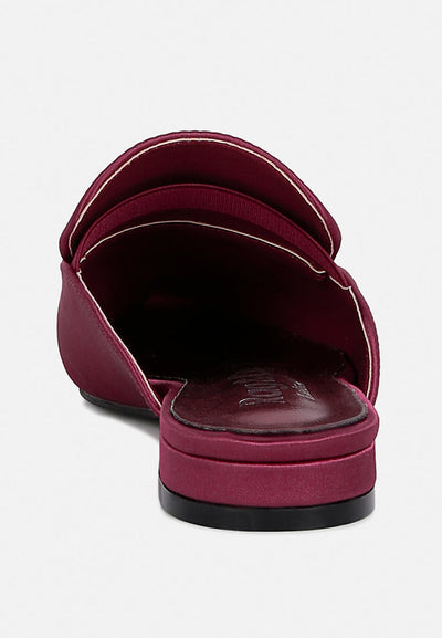 perrine diamante brooch slip on mules#color_burgundy