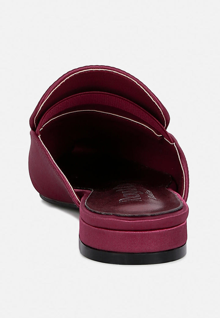 perrine diamante brooch slip on mules by ruw#color_burgundy