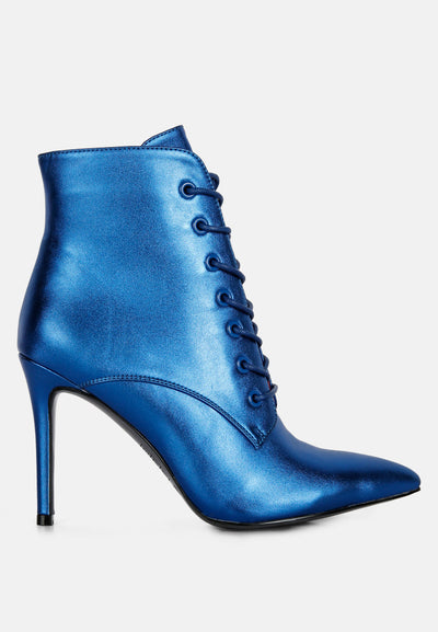 piet metallic stiletto ankle boot#color_blue