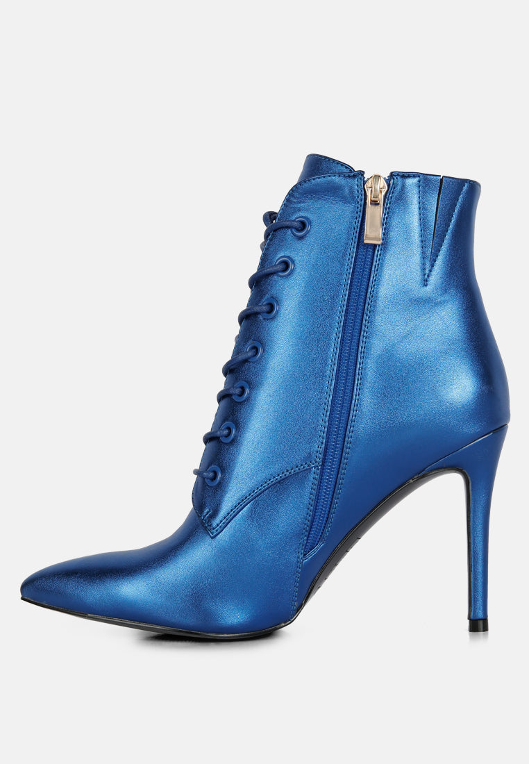 piet metallic stiletto ankle boot#color_blue
