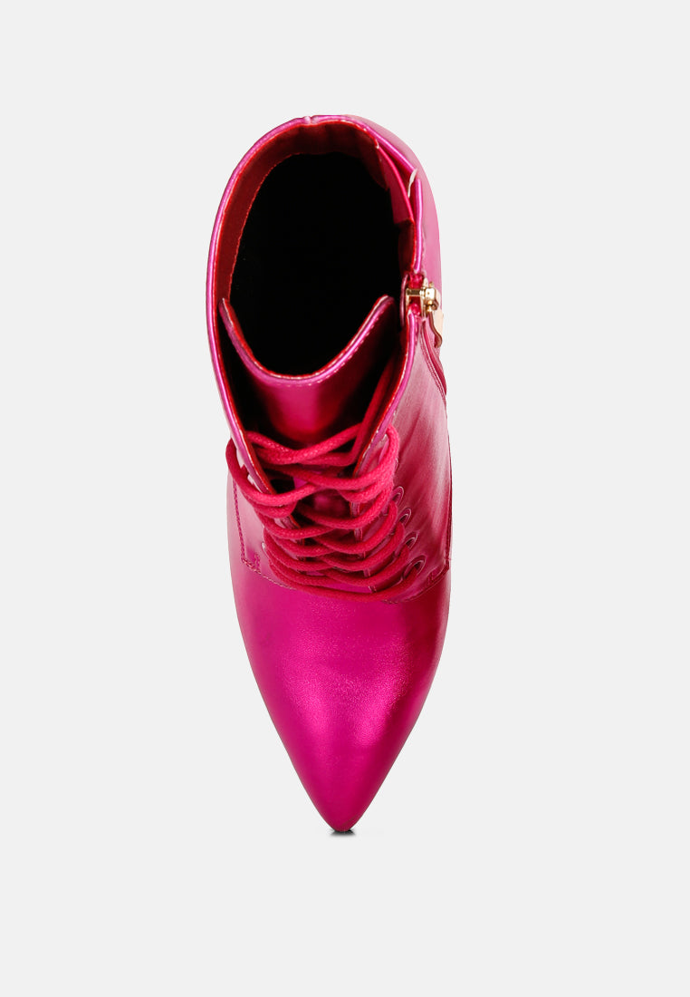 piet metallic stiletto ankle boot by ruw#color_fuchsia