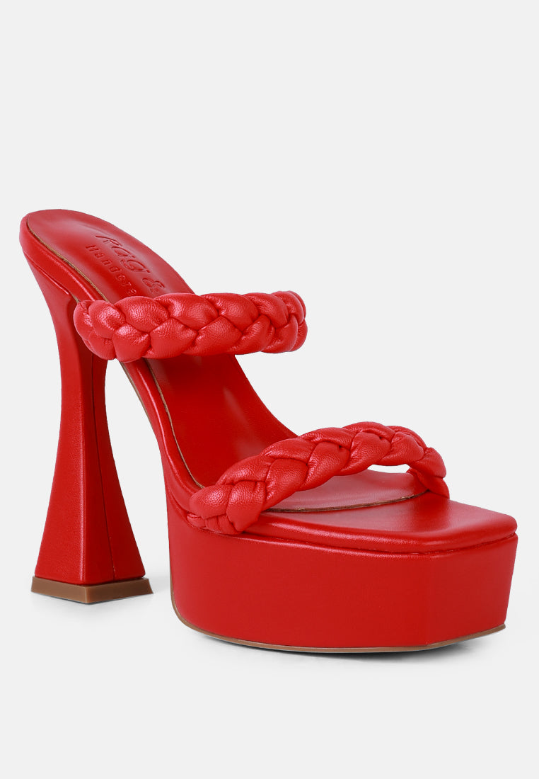 sandalias pin-up trenzadas tacón alto#color_rojo