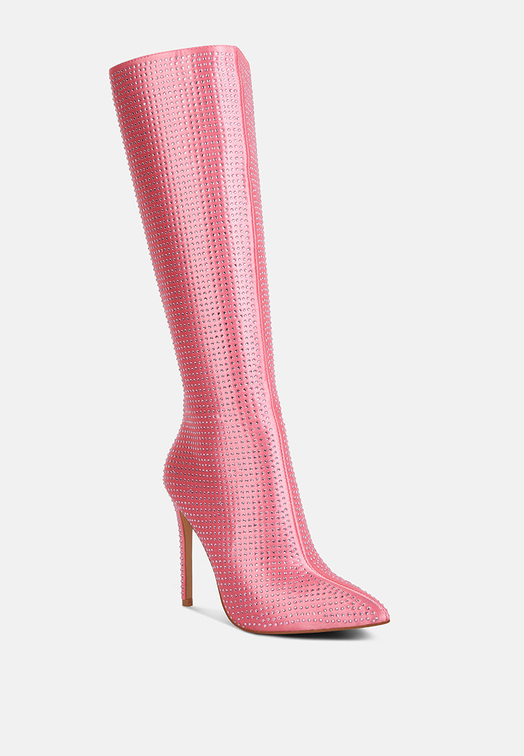 pipette diamante set high heeled calf boot by ruw#color_pink