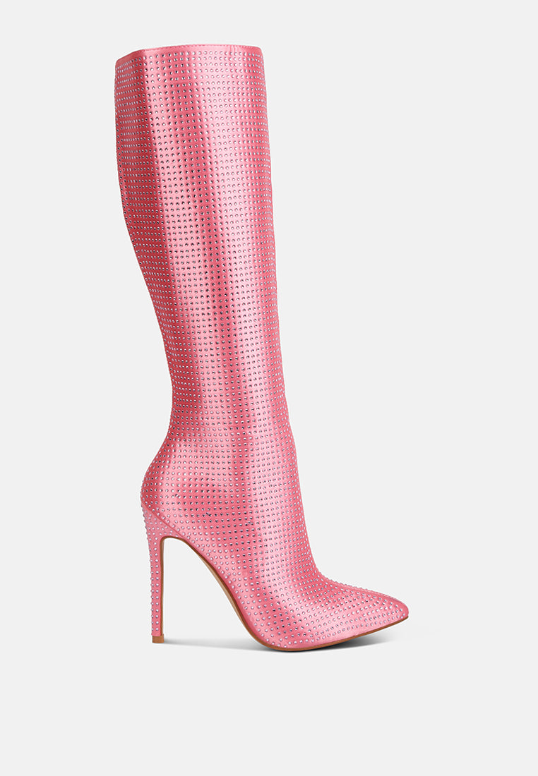 pipette diamante set high heeled calf boot by ruw#color_pink