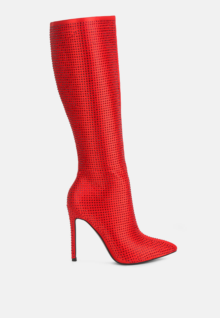 pipette diamante set high heeled calf boot by ruw#color_red