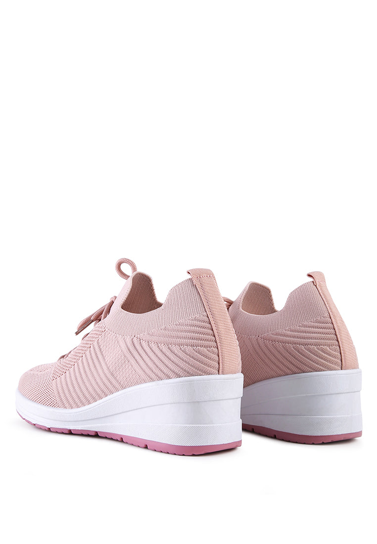 pologirl wedge lace-up sneakers#color_blush