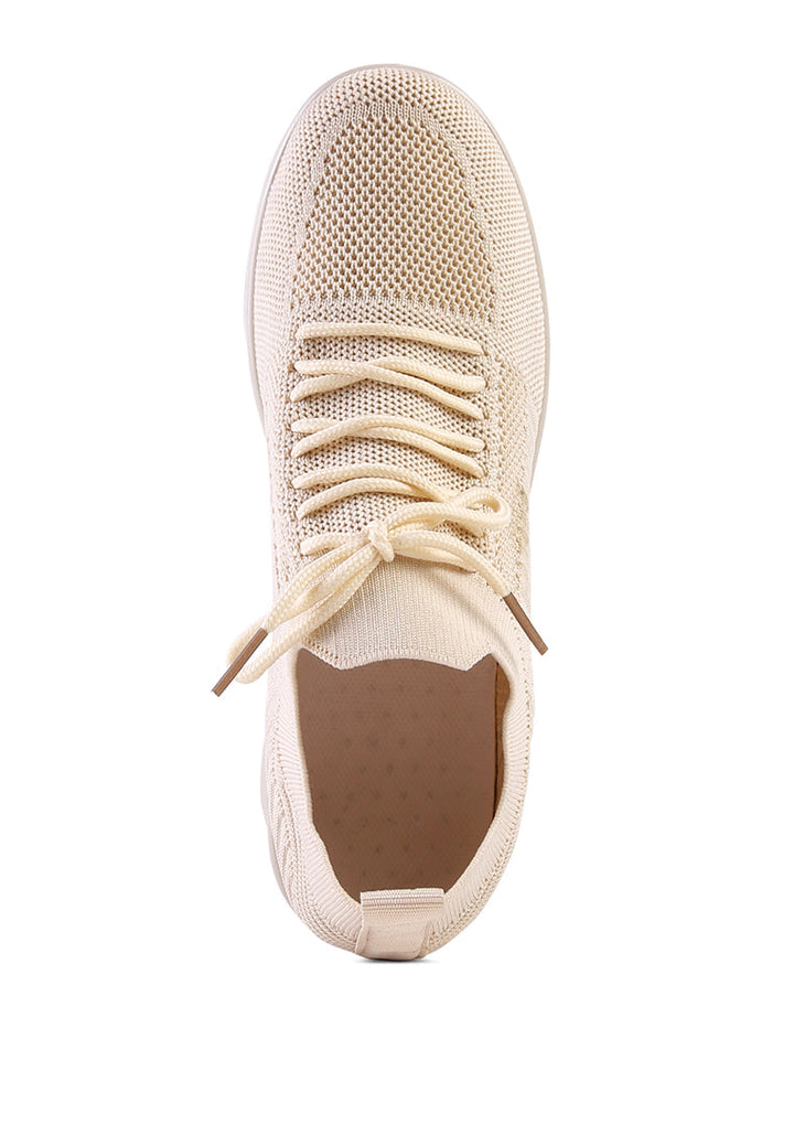 pologirl wedge lace-up sneakers#color_beige