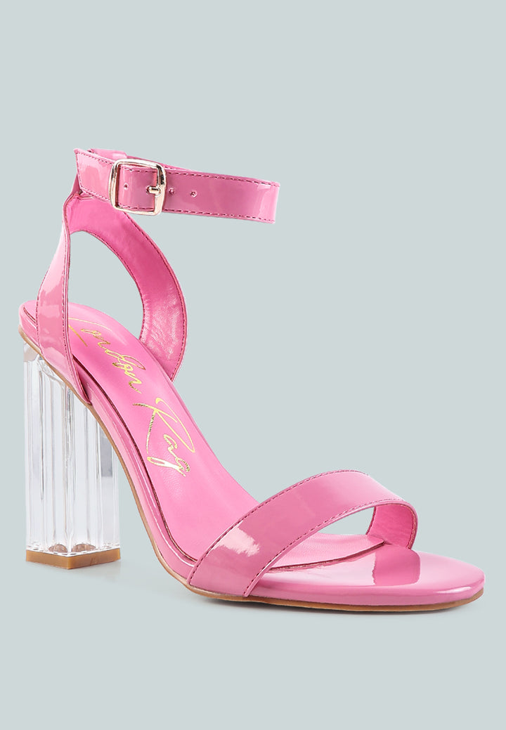 poloma chunky clear high heeled sandals#color_pink