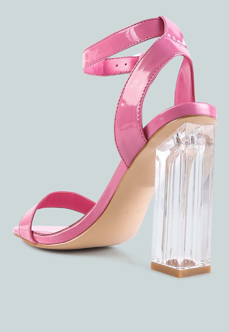 poloma chunky clear high heeled sandals#color_pink