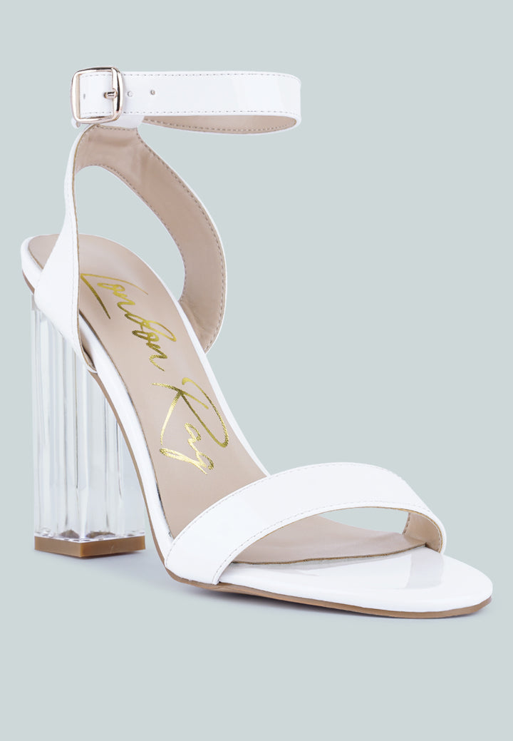 poloma chunky clear high heeled sandals#color_white