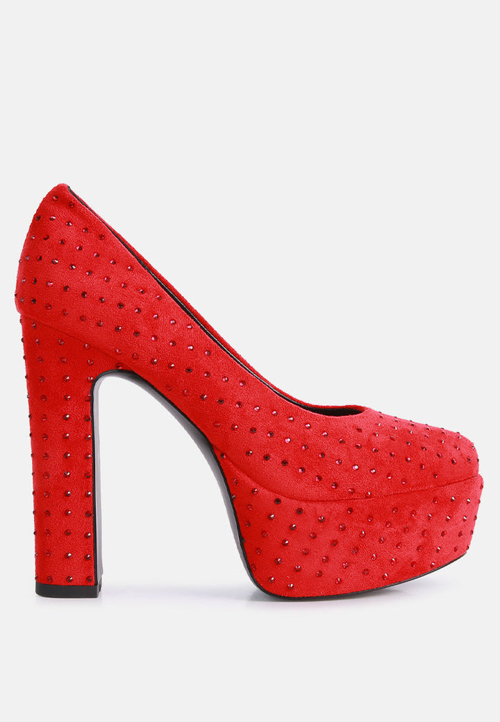 poppins glinting platform high pumps by ruw#color_red