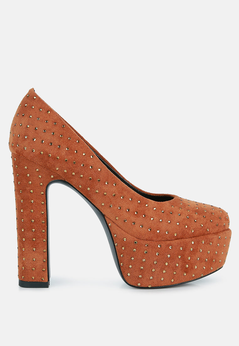 poppins glinting platform high pumps by ruw#color_tan