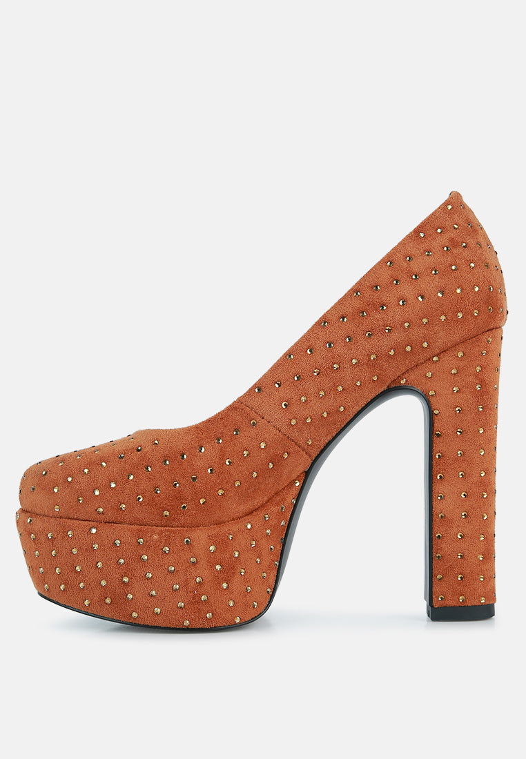 poppins glinting platform high pumps by ruw#color_tan