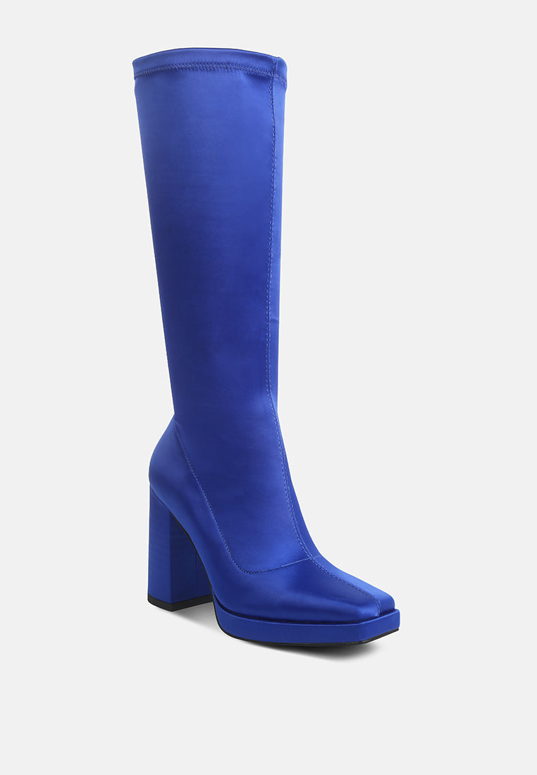 presto stretchable satin long boot by ruw#color_blue