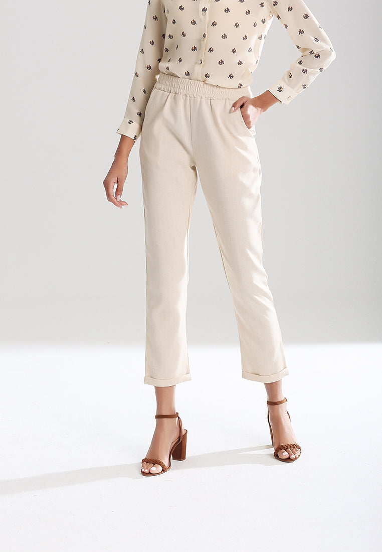 straight cut trousers#color_beige