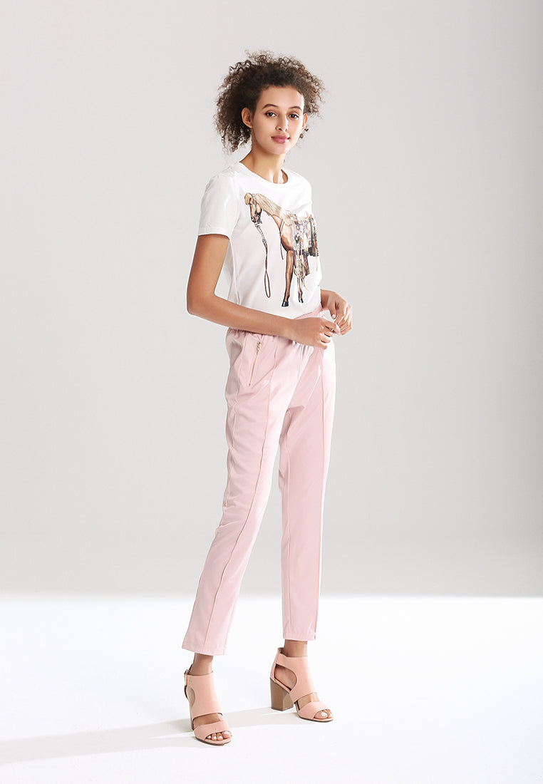 pleated casual pants#color_dusty-pink