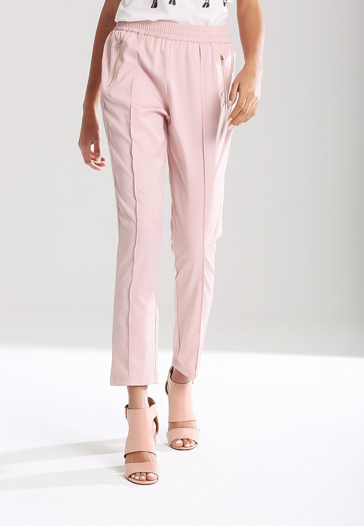 pleated casual pants#color_dusty-pink