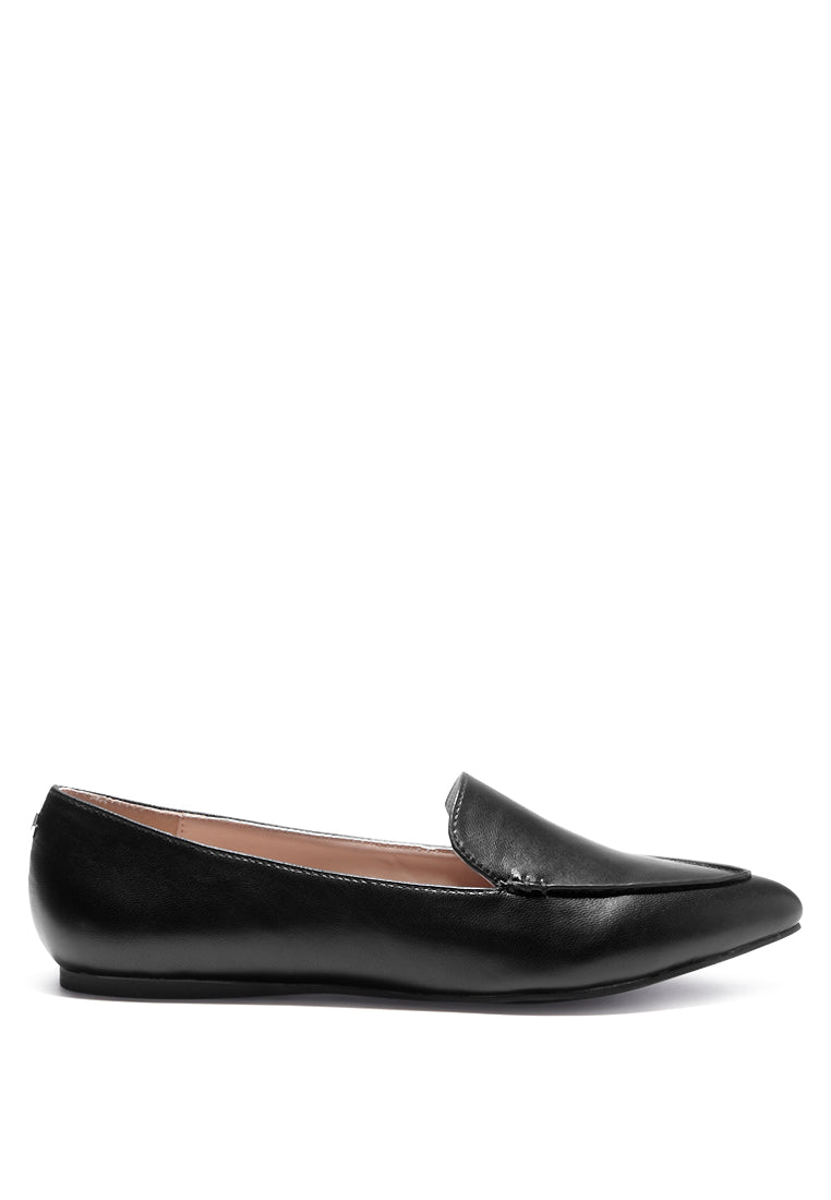 saira pointed toe loafers#color_black